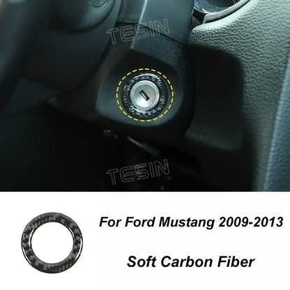 Carbon Fiber Grain Interior & Exterior Decoration Sticker for Ford Mustang (2009-2014) | Kit
