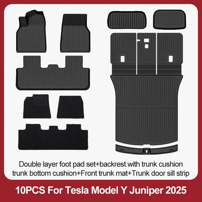 TPE Floor Mats & Luggage Mat for Tesla Model Y Juniper Premium / Performance (2025+) | All-Weather Set