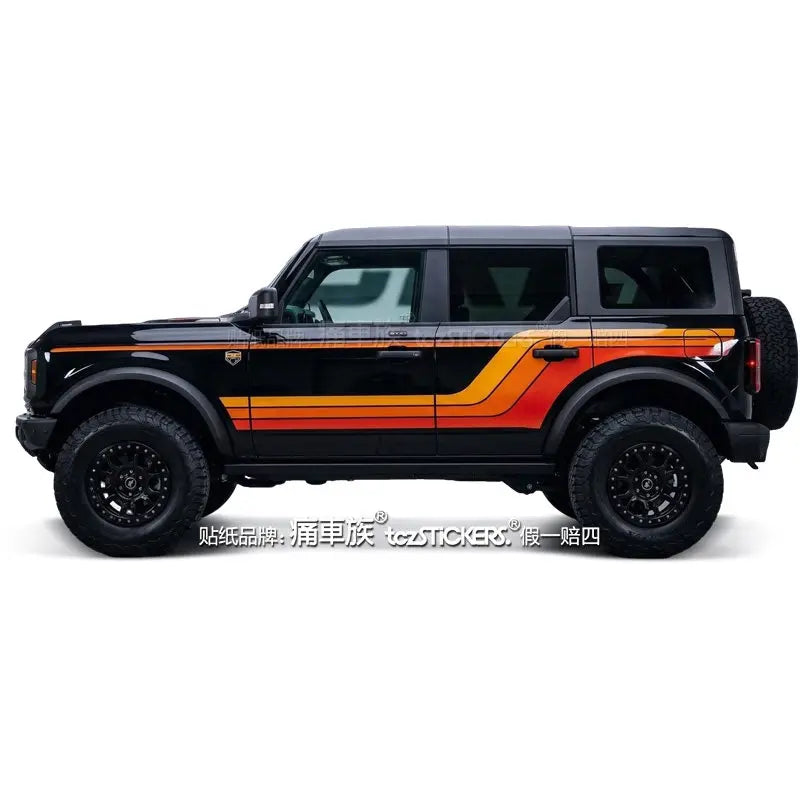 Full-Body Appearance Modification Sport Vinyl Decal Kit for Ford Bronco | Customized PVC Wrap