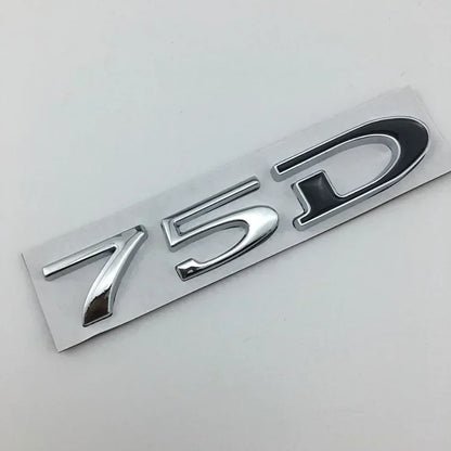 Rear Boot Trunk Tailgate Emblem Badge for Tesla Model 3 / S / X / Y | 75D 85D 90D 100D Sticker