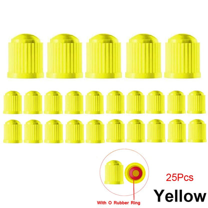 10/25/50/100Pcs Universal Plastic Tire Valve Caps for Cars, Trucks, Motorcycles, and Bicycles