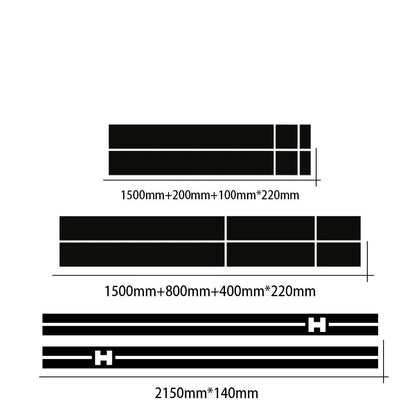 Full-Coverage Racing Stripe Kit | Door Side, Hood, Rear, Waistline & Skirt Vinyl Decal