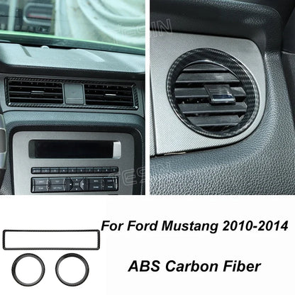 Carbon Fiber Grain Interior & Exterior Decoration Sticker for Ford Mustang (2009-2014) | Kit
