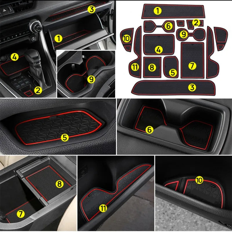 Toyota RAV4 XA50 2019-2023 Silicone Non-Slip Cup & Door Mat