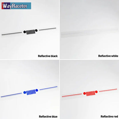 Jeep Wrangler & Gladiator Reflective Grill & Windshield Decal – Vinyl Window Graphic | JK JL, Gladiator, Renegade