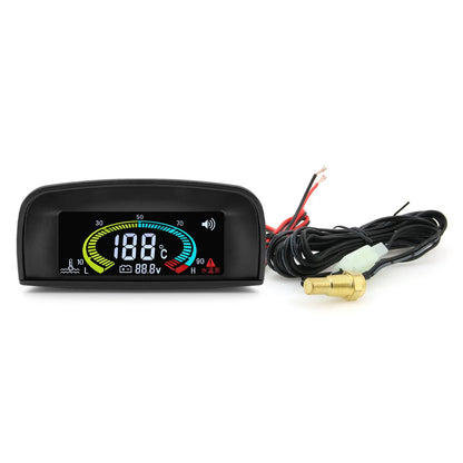 HD Universal Water Temperature Voltmeter Gauge | 2 in 1 Digital Car Gauge with Temp Sensor 10mm
