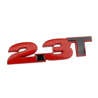 3D Metal 2.3T Displacement Badge for Ford Mustang GT / Shelby EcoBoost | Emblem Sticker