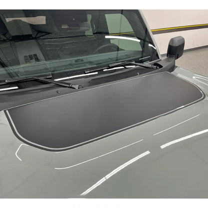 Retro Matte Topo Map & Compass Hood Decal | Off-Road Mountain Blackout Vinyl Wrap Sticker