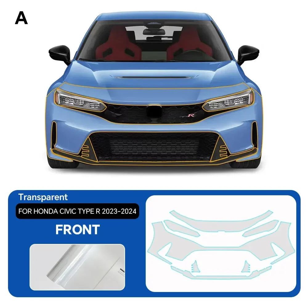 Precut PPF for Honda Civic Type R (2023–2024) | TPU Paint Protection Film Clear Bra
