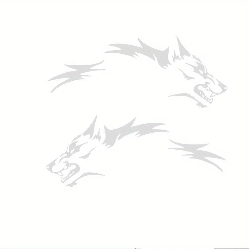 Wolf Side Body Decal | 2-Piece Waterproof Self-Adhesive Vinyl Animal Sticker