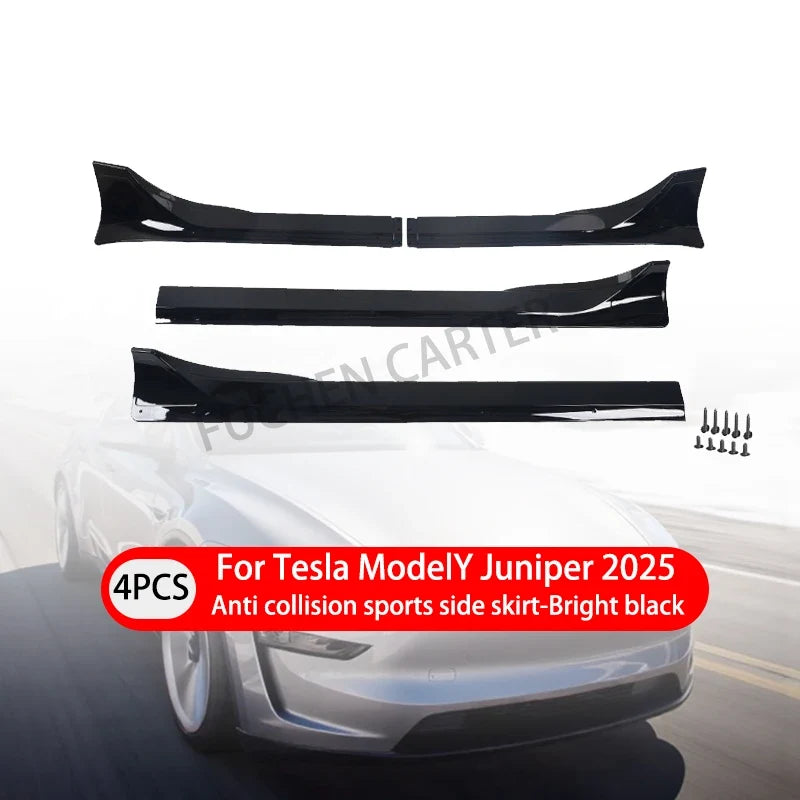 ABS Side Skirt Extension Body Kit for Tesla Model Y Juniper (2025) | Fast Aero Gloss Finish