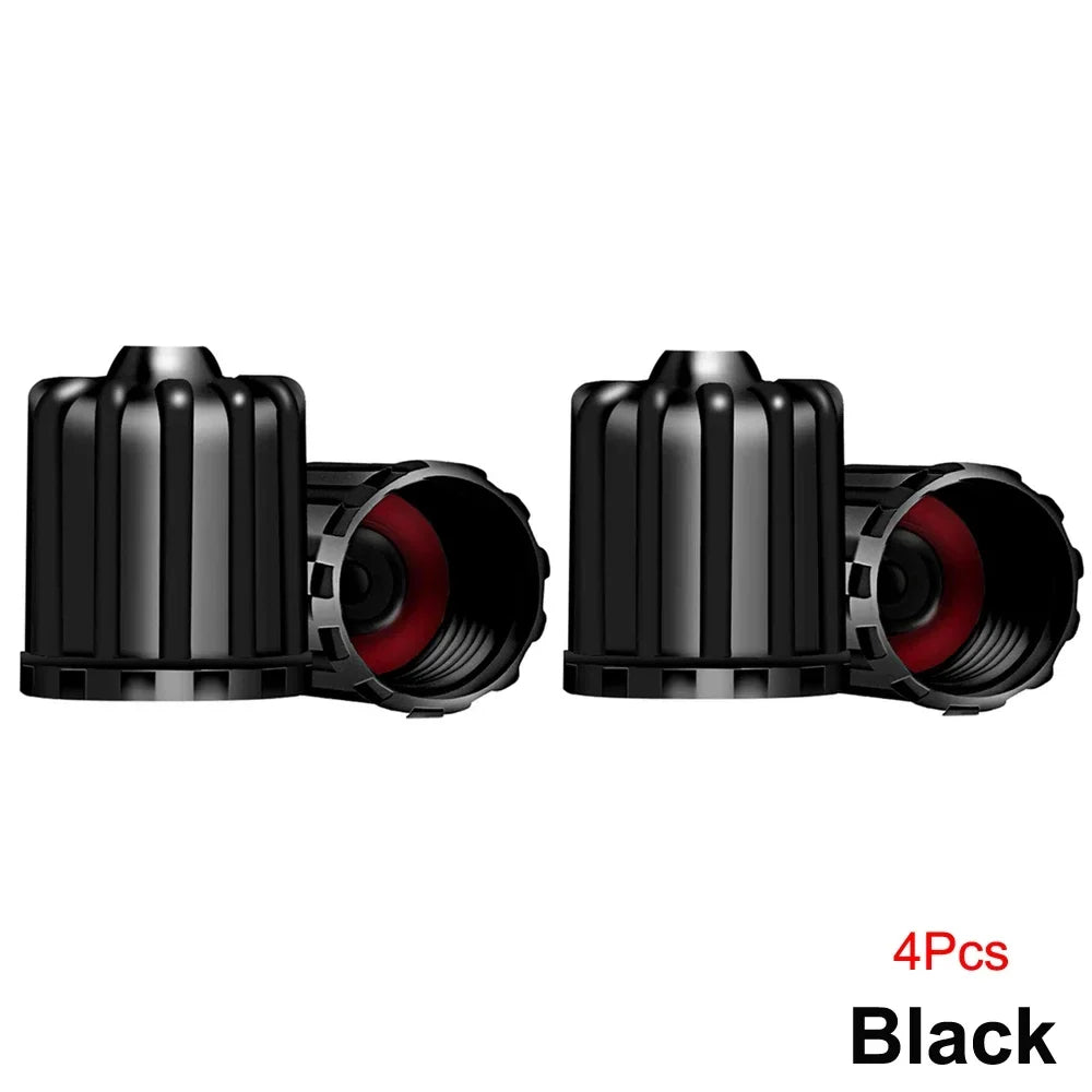 Tire Valve Stem Caps with O Rubber Ring | Universal Tyre Stem Covers for Cars SUVs Bikes Trucks