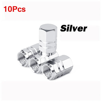 Aluminum Alloy Tire Valve Caps | 5 or 10 Pack Waterproof Dustproof Stem Covers
