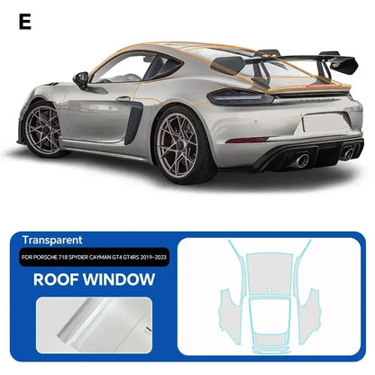 Precut PPF for Porsche 718 Spyder / Cayman GT4 / GT4 RS (2019–2023) | TPU Paint Protection Film