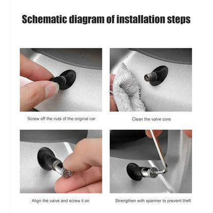 Anti Theft Tire Valve Caps with Rubber Seal | Universal Stem Covers for Car SUV Bike Truck Motorcycle