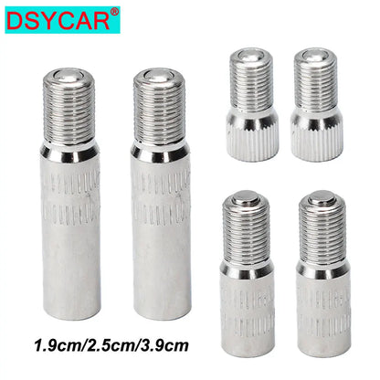 Chrome Plated Brass Screw-on Valve Cap Stem Extension | 19mm 25mm 39mm Tire Valve Extender for Cars and Trucks