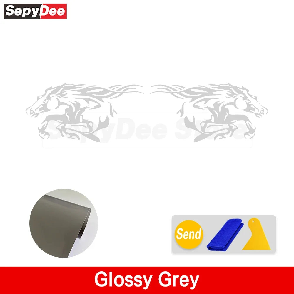 Running Horse Side & Rear Fender Decal | 2-Piece Vinyl for Mustang, Challenger, Porsche & Ford