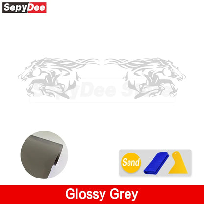 Running Horse Side & Rear Fender Decal | 2-Piece Vinyl for Mustang, Challenger, Porsche & Ford