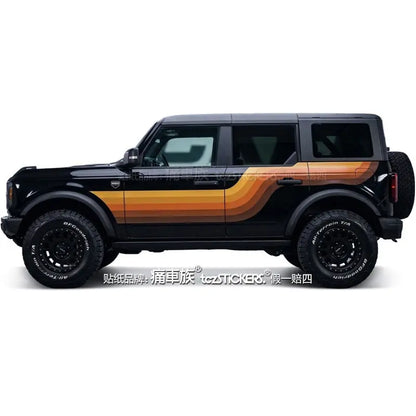 Full-Body Appearance Modification Sport Vinyl Decal Kit for Ford Bronco | Customized PVC Wrap