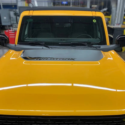 Matte Black Wildtrak Hood & Mountain Waistline Stripe Decal for Ford Bronco (2021–2023) | Off-Road Vinyl