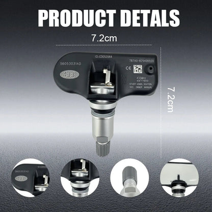 433MHz TPMS Tire Pressure Sensor | Replacement for Dodge Journey Jeep Compass Chrysler 300C