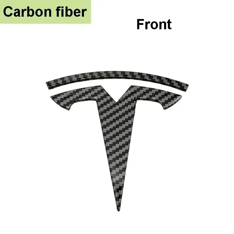 Zinc Alloy Front Hood Logo Sticker for Tesla Model 3 / Model Y | Auto Body Styling Emblem