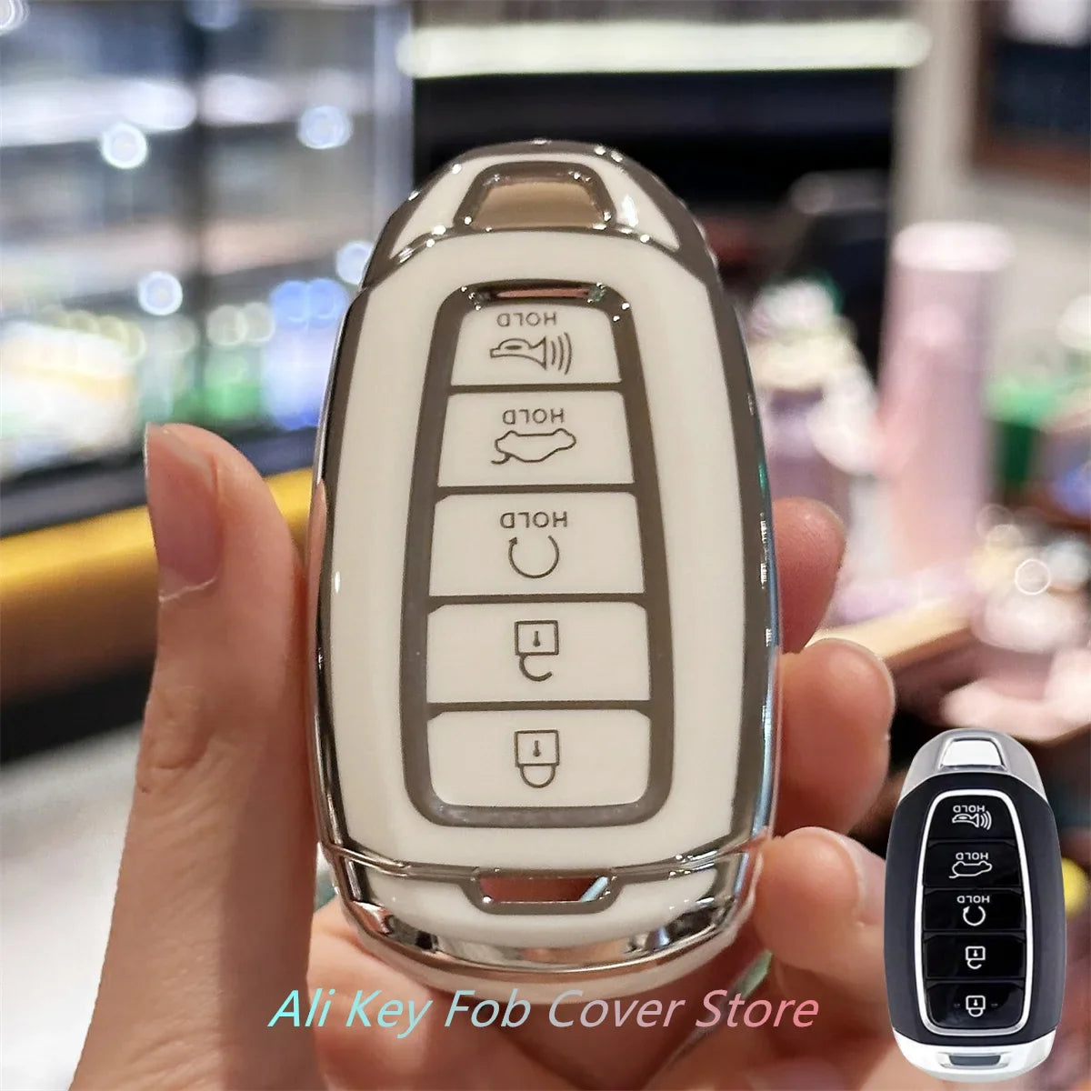 Hyundai Key Fob Cover TPU for Elantra GT Sport Santa Fe Palisade Kona