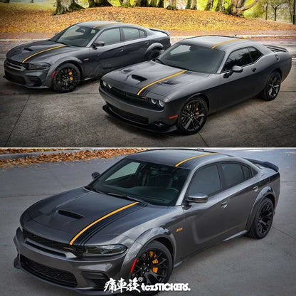 Stylish Dynamic Full-Body Appearance Vinyl Decal Kit for Dodge Charger | PVC Personality Wrap
