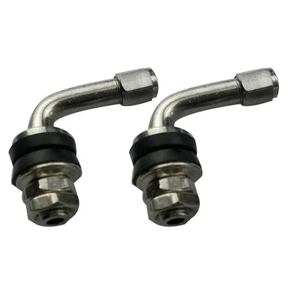 2Pcs 90/45 Degree Car Motorcycle Tire Valve Stems | Copper Extension Adapters