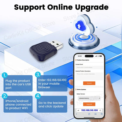 CarlinKit 5.0 Wireless Adapter Mini Ultra | Wireless Android Auto and CarPlay USB Dongle