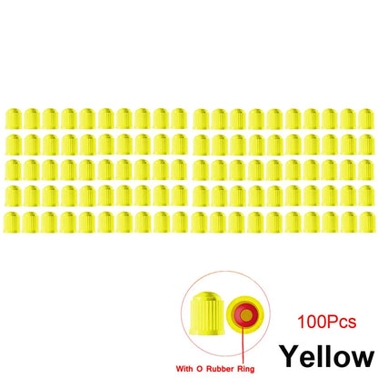 10/25/50/100Pcs Universal Plastic Tire Valve Caps for Cars, Trucks, Motorcycles, and Bicycles