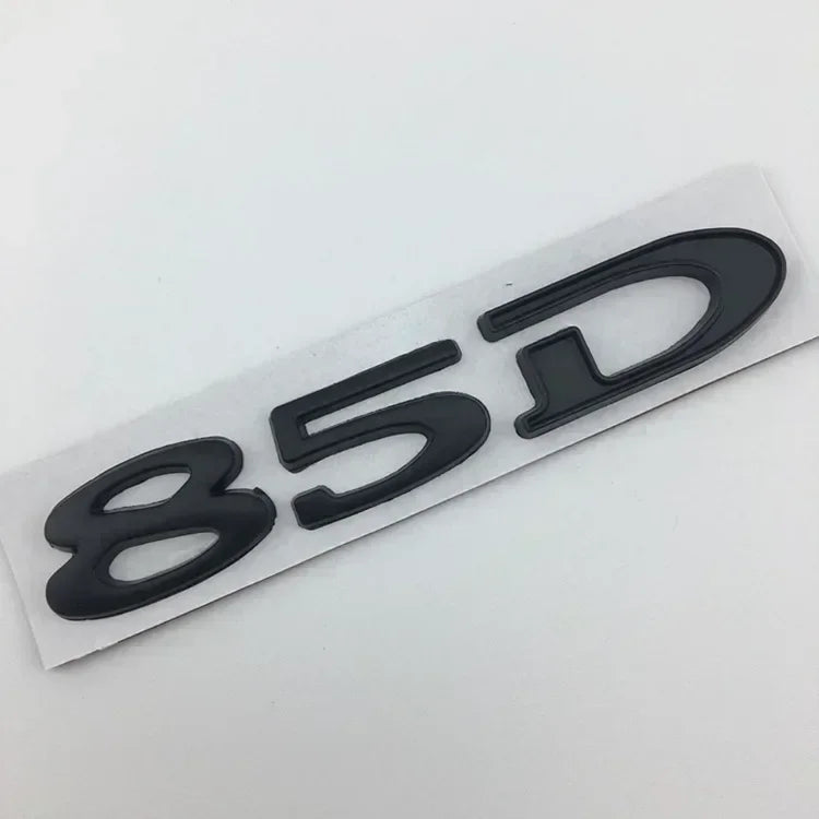 Rear Boot Trunk Tailgate Emblem Badge for Tesla Model 3 / S / X / Y | 75D 85D 90D 100D Sticker