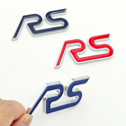 3D Metal RS Logo Badge | Grille, Fender & Trunk Sticker for Ford Fiesta / Focus RS