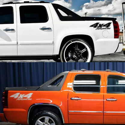 4x4 Rear Bed Side Decal for Chevrolet Avalanche | Pickup Truck Vinyl Graphic Sticker