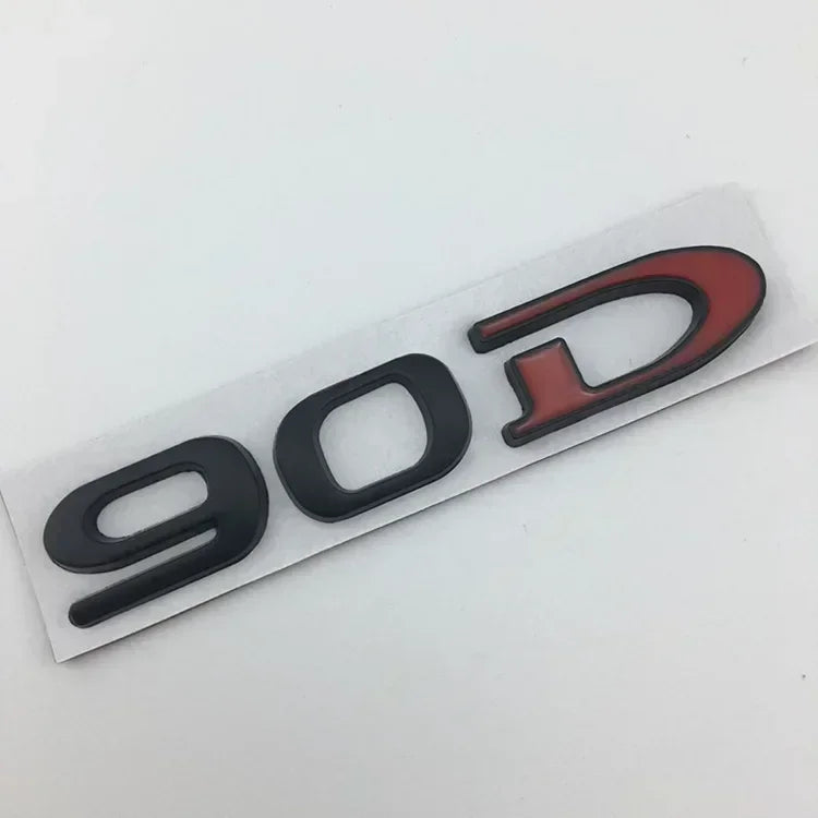 Rear Boot Trunk Tailgate Emblem Badge for Tesla Model 3 / S / X / Y | 75D 85D 90D 100D Sticker