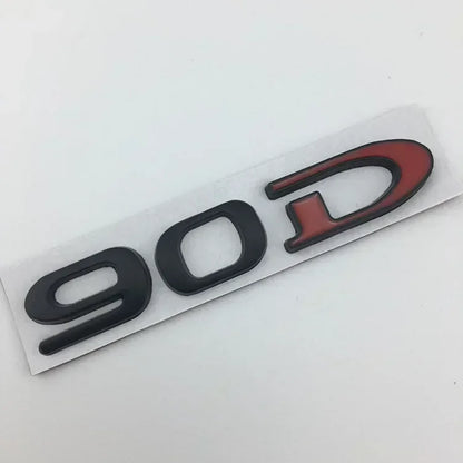 Rear Boot Trunk Tailgate Emblem Badge for Tesla Model 3 / S / X / Y | 75D 85D 90D 100D Sticker