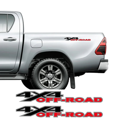 4x4 Off-Road Graphic Decal for Ford F-150 / Silverado / Sierra / RAM / Dmax | 2-Piece Trunk Vinyl Sticker