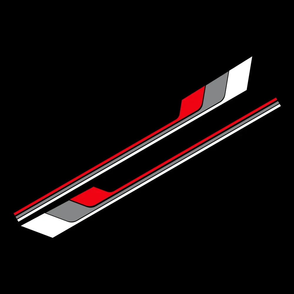 Tricolor Door Side Skirt Trim Decal for Audi TT (8N MK1, 8J MK2, 8S MK3) | 2-Piece Vinyl Coupe Graphic