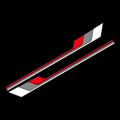 Tricolor Door Side Skirt Trim Decal for Audi TT (8N MK1, 8J MK2, 8S MK3) | 2-Piece Vinyl Coupe Graphic