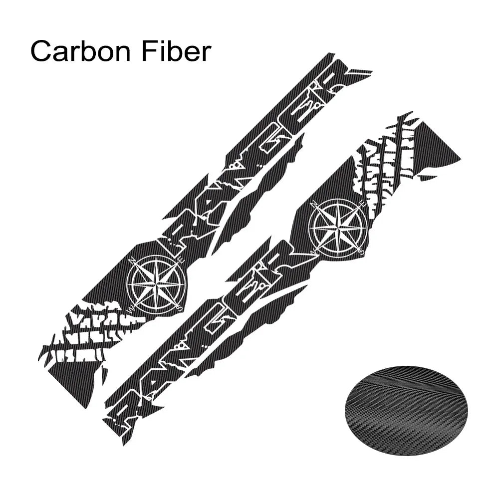Tire Print & Compass Adventure Tail Decal for Ford Ranger Raptor Pickup | Off-Road Vinyl Graphics