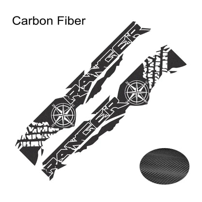 Tire Print & Compass Adventure Tail Decal for Ford Ranger Raptor Pickup | Off-Road Vinyl Graphics