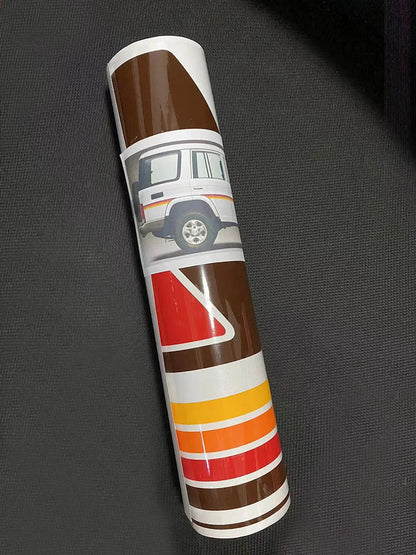 Off-Road Body & Waistline Stripe Decal Kit for Toyota Land Cruiser LC80 | Exterior Vinyl Graphics