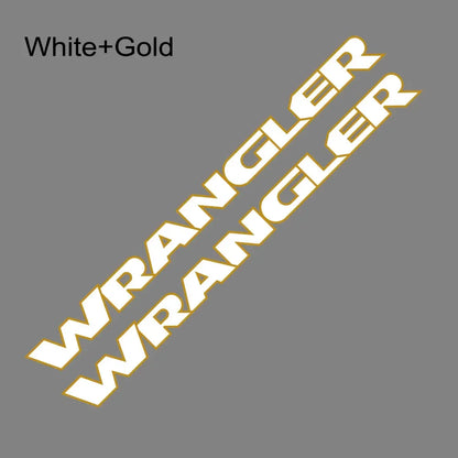 Jeep Wrangler Hood & Door Vinyl Decal – Engine Cover Bonnet Sticker | JK, JL, TJ, YJ, Unlimited, Sahara | 13 Colors