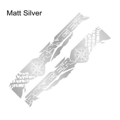 Tire Print & Compass Adventure Tail Decal for Ford Ranger Raptor Pickup | Off-Road Vinyl Graphics