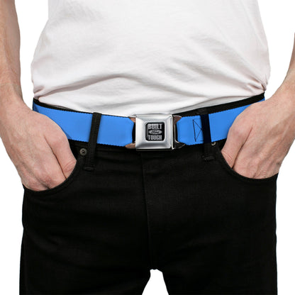 Built Ford Tough Seatbelt Belt - Baby Blue Webbing