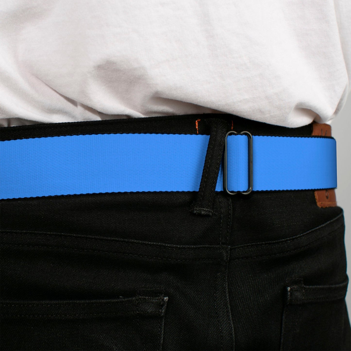 Built Ford Tough Seatbelt Belt - Baby Blue Webbing