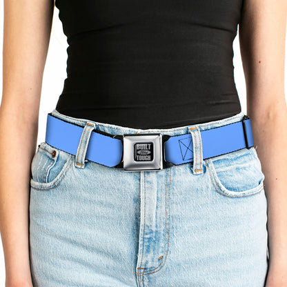 Built Ford Tough Seatbelt Belt - Baby Blue Webbing