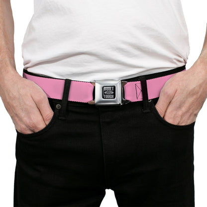 Built Ford Tough Seatbelt Belt - Baby Pink Webbing