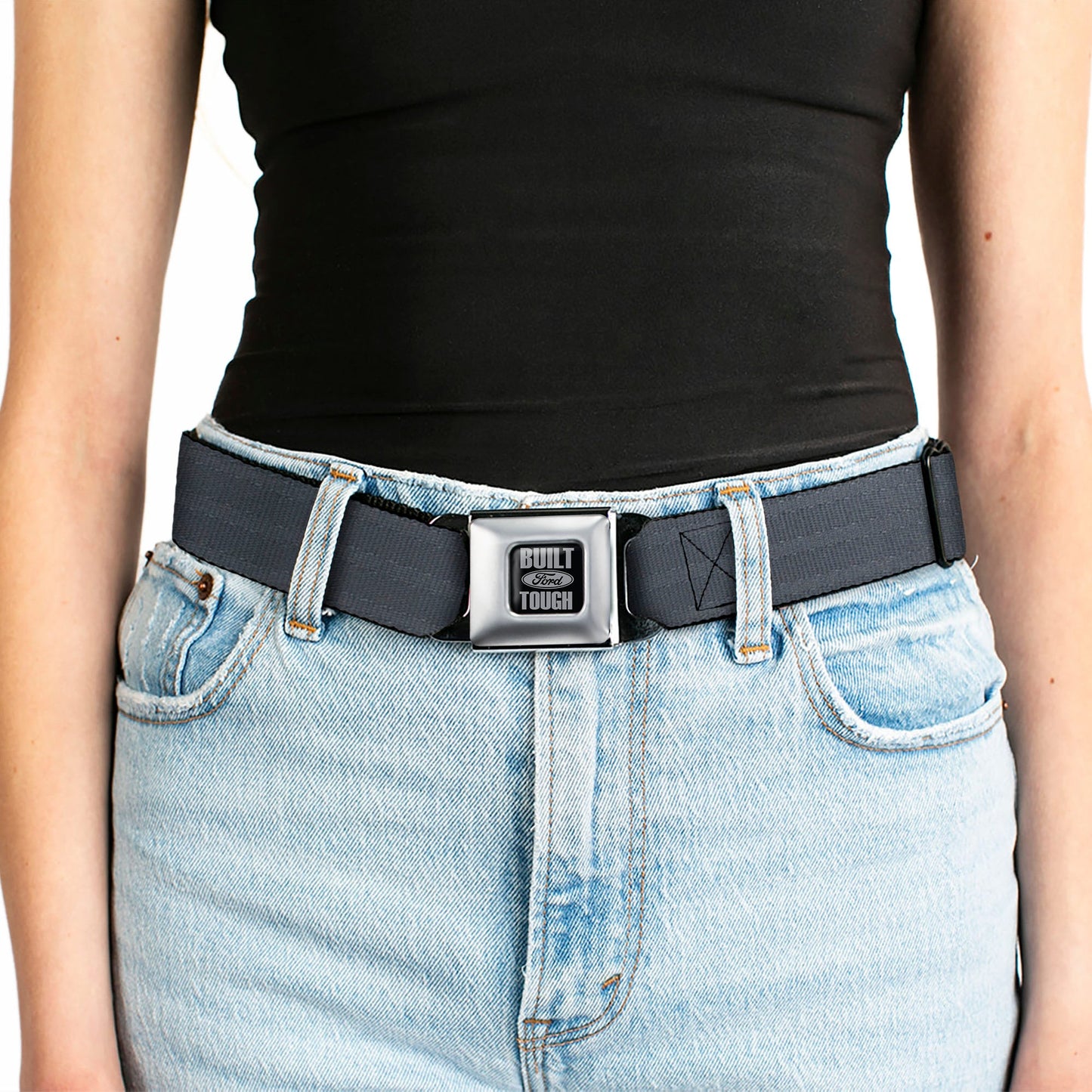 Built Ford Tough Seatbelt Belt - Black Panel Webbing