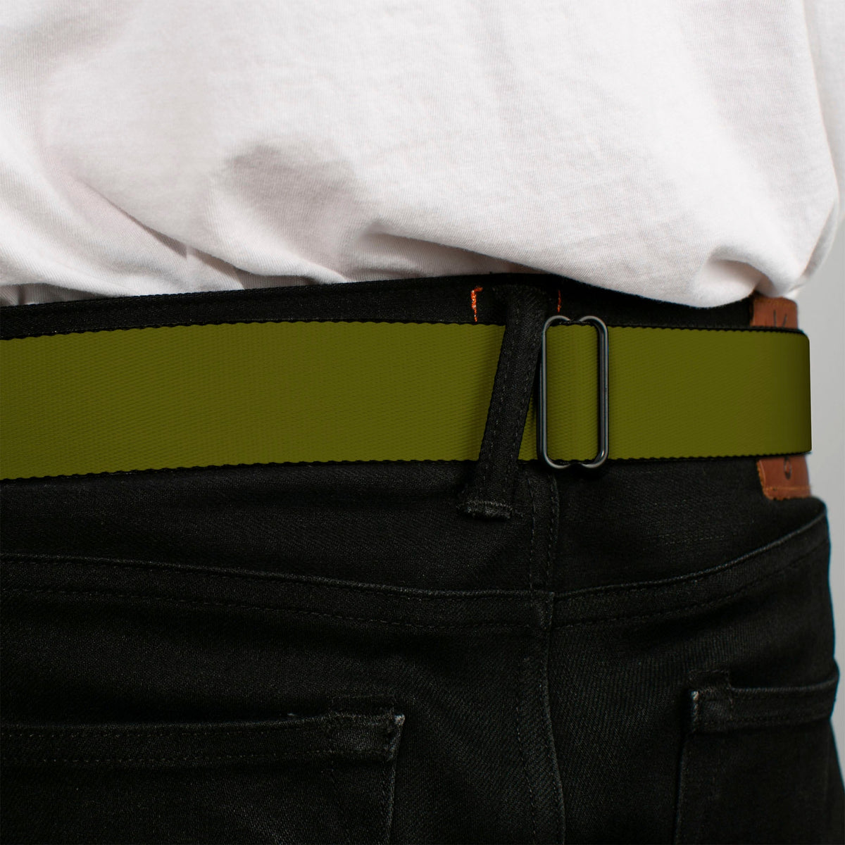 Built Ford Tough Seatbelt Belt - Olive Webbing